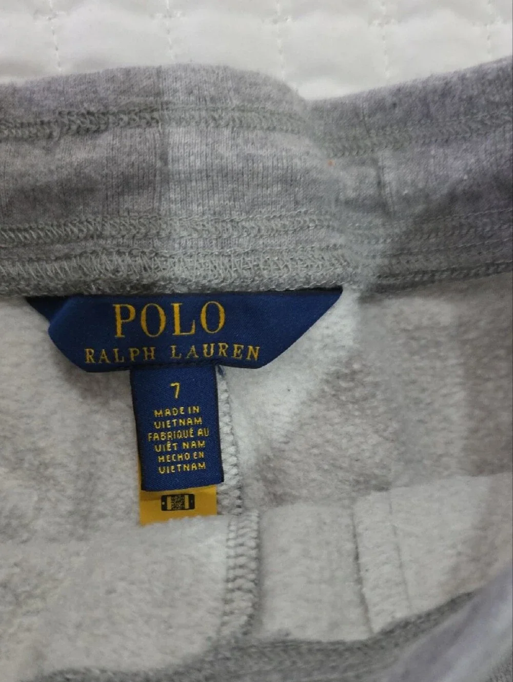 Ralph Lauren Light Gray Cargo Knit Shorts for Kids